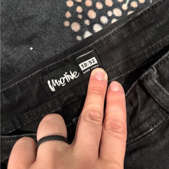 Motive Denim Black Jeans with Skull Design - Picture 4 of 4